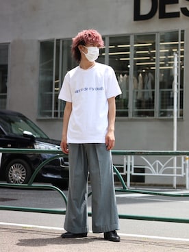 「ロイヤルフラッシュ」｜「アイテム（スラックス）」を使った、ゆうきさん（メンズ・174cm）の春コーディネート