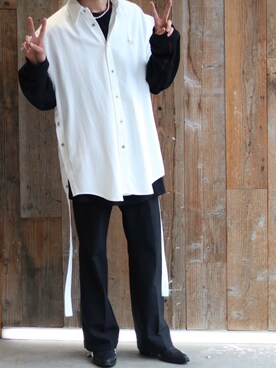 「ロイヤルフラッシュ」｜「アイテム（スラックス）」を使った、ゆうきさん（メンズ・174cm）の春コーディネート