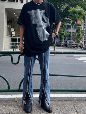 「JOHN LAWRENCE SULLIVAN（ジョンローレンスサリバン）のアイテム（パンツ）」を使った、ゆうきさん（メンズ・174cm）の夏コーディネート