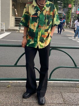 「ロイヤルフラッシュ」｜「アイテム（スラックス）」を使った、ゆうきさん（メンズ・174cm）の夏コーディネート