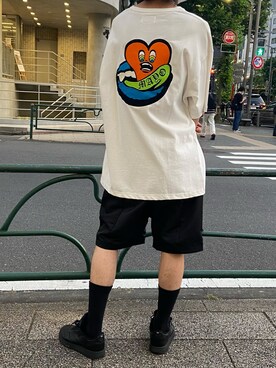 「MAYO SPRUCE（メイヨスプルース）のアイテム」を使った、ゆうきさん（メンズ・174cm）の夏コーディネート