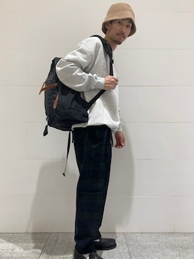 「SHIPS（シップス）のアイテム（帽子）」を使った、佐藤さん（メンズ・170cm）の秋コーディネート