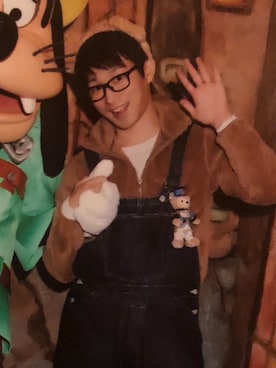 「ディズニーコーデ」｜「アイテム（オールインワン・サロペット）」を使った、をたくさん（メンズ・172cm）の冬コーディネート