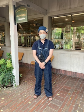 「EVISU（エヴィス）のアイテム（サロペット/オーバーオール）」を使った、をたくさん（メンズ・172cm）の夏コーディネート