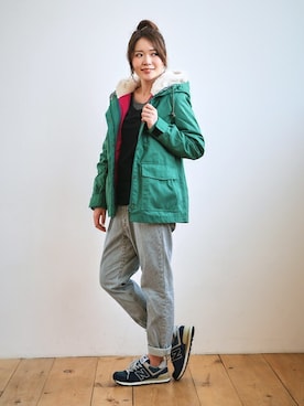 「KRIFF MAYER」｜「アイテム（マウンテンパーカー）」を使った、KRIFF MAYERさん（レディース・163cm）の冬コーディネート