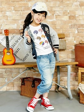 「KRIFF MAYER」｜「アイテム（スタジャン）」を使った、KRIFF MAYERさん（キッズ・119cm）の冬コーディネート