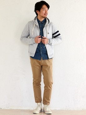 「KRIFF MAYER（クリフメイヤー）のアイテム」を使った、KRIFF MAYERさん（メンズ・173cm）の冬コーディネート