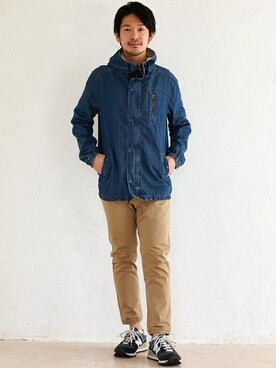 「KRIFF MAYER」｜「アイテム（マウンテンパーカー）」を使った、KRIFF MAYERさん（メンズ・173cm）の春コーディネート