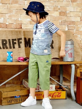 「KRIFF MAYER（クリフメイヤー）のアイテム」を使った、KRIFF MAYERさん（キッズ・110cm）の春コーディネート