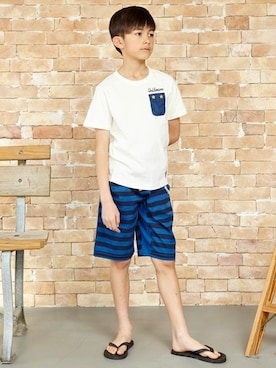 「CUB by KRIFF MAYER（カブバイクリフメイヤー）のアイテム（トップス）」を使った、KRIFF MAYERさん（キッズ・140cm）の夏コーディネート