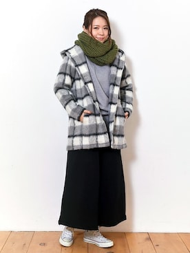 「KRIFF MAYER Lady's Collection（クリフメイヤーレディースコレクション）のアイテム（ジャケット/アウター）」を使った、KRIFF MAYERさん（レディース・163cm）の冬コーディネート