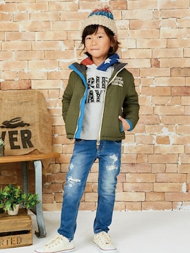 「KRIFF MAYER Kid's Collection（クリフメイヤーキッズコレクション）のアイテム（ジャケット/アウター）」を使った、KRIFF MAYERさん（キッズ・119cm）の冬コーディネート