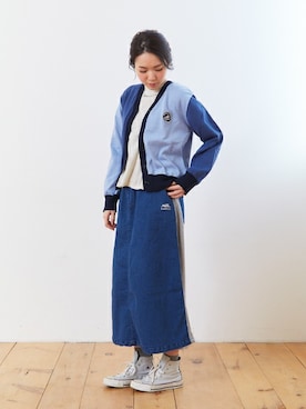 「KRIFF MAYER Lady's Collection（クリフメイヤーレディースコレクション）のアイテム（カーディガン/ボレロ）」を使った、KRIFF MAYERさん（レディース・163cm）の春コーディネート