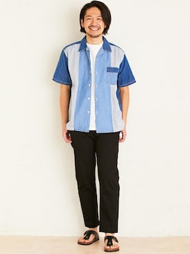 「KRIFF MAYER（クリフメイヤー）のアイテム」を使った、KRIFF MAYERさん（メンズ・173cm）の夏コーディネート