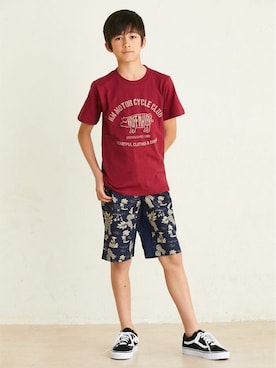 「CUB by KRIFF MAYER（カブバイクリフメイヤー）のアイテム」を使った、KRIFF MAYERさん（キッズ・145cm）の夏コーディネート