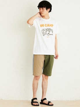 「KRIFF MAYER（クリフメイヤー）のアイテム（パンツ）」を使った、KRIFF MAYERさん（メンズ・177cm）の夏コーディネート