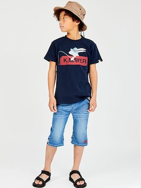 「KRIFF MAYER（クリフメイヤー）のアイテム」を使った、KRIFF MAYERさん（キッズ・138cm）の夏コーディネート