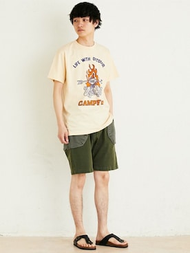 「KRIFF MAYER（クリフメイヤー）のアイテム」を使った、KRIFF MAYERさん（メンズ・177cm）の夏コーディネート