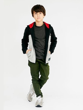 「CUB by KRIFF MAYER（カブバイクリフメイヤー）のアイテム」を使った、KRIFF MAYERさん（キッズ・137cm）の秋コーディネート