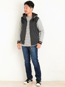 「KRIFF MAYER（クリフメイヤー）のアイテム（パンツ）」を使った、KRIFF MAYERさん（メンズ・173cm）の秋コーディネート