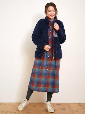 「KRIFF MAYER」｜「アイテム（ワンピース/ドレス）」を使った、KRIFF MAYERさん（レディース・163cm）の秋コーディネート