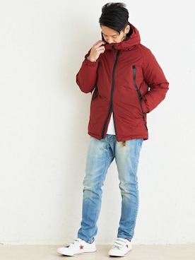 「KRIFF MAYER（クリフメイヤー）のアイテム（ダウンジャケット/コート）」を使った、KRIFF MAYERさん（メンズ・173cm）の冬コーディネート