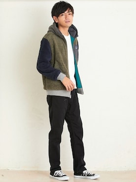 「KRIFF MAYER」｜「アイテム（その他アウター）」を使った、KRIFF MAYERさん（メンズ・180cm）の冬コーディネート