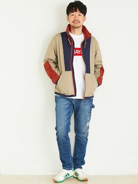 「KRIFF MAYER」｜「アイテム（マウンテンパーカー）」を使った、KRIFF MAYERさん（メンズ・173cm）の春コーディネート