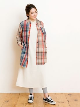 「KRIFF MAYER」｜「アイテム（ワンピース/ドレス）」を使った、KRIFF MAYERさん（レディース・163cm）の春コーディネート