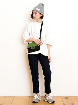 「KRIFF MAYER Lady's Collection（クリフメイヤーレディースコレクション）のアイテム（Tシャツ/カットソー）」を使った、KRIFF MAYERさん（レディース・159cm）の春コーディネート