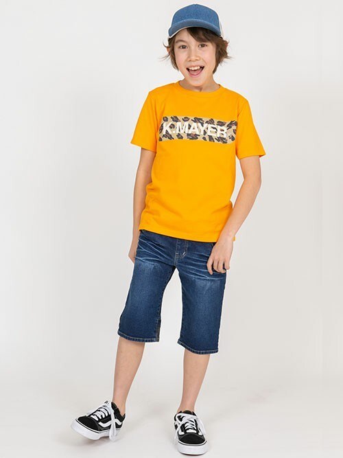 KRIFF MAYER使用「KRIFF MAYER Kid's Collection（バックワンポイントデニムショーツ）」的時尚穿搭