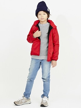 「KRIFF MAYER」｜「アイテム（ナイロンジャケット）」を使った、KRIFF MAYERさん（キッズ・138cm）の秋コーディネート