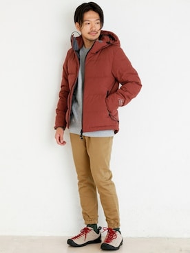 「KRIFF MAYER」｜「アイテム（スウェット）」を使った、KRIFF MAYERさん（メンズ・173cm）の冬コーディネート