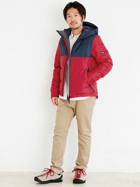 「KRIFF MAYER（クリフメイヤー）のアイテム（ダウンジャケット/コート）」を使った、KRIFF MAYERさん（メンズ・173cm）の冬コーディネート