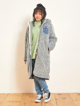 「ピグメント」｜「アイテム（その他アウター）」を使った、KRIFF MAYERさん（レディース・156cm）の冬コーディネート