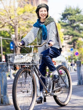 「KRIFF MAYER Lady's Collection（クリフメイヤーレディースコレクション）のアイテム（Tシャツ/カットソー）」を使った、KRIFF MAYERさん（レディース・165cm）の春コーディネート