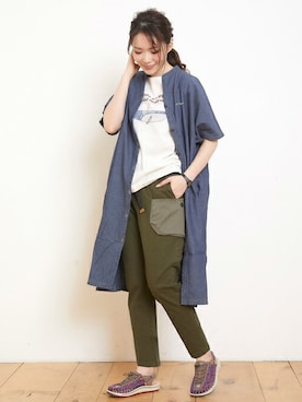 「KRIFF MAYER Lady's Collection（クリフメイヤーレディースコレクション）のアイテム（Tシャツ/カットソー）」を使った、KRIFF MAYERさん（レディース・163cm）の夏コーディネート