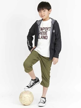 「CUB by KRIFF MAYER（カブバイクリフメイヤー）のアイテム」を使った、KRIFF MAYERさん（キッズ・139cm）の夏コーディネート