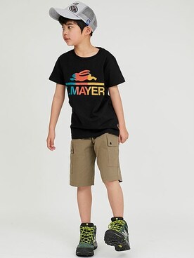 「CUB by KRIFF MAYER（カブバイクリフメイヤー）のアイテム」を使った、KRIFF MAYERさん（キッズ・135cm）の夏コーディネート