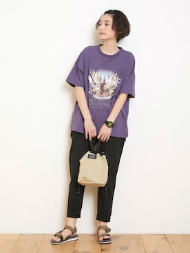 「KRIFF MAYER Lady's Collection（クリフメイヤーレディースコレクション）のアイテム（Tシャツ/カットソー）」を使った、KRIFF MAYERさん（レディース・159cm）の夏コーディネート