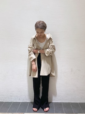「コーデュロイシャツ」｜okada sakiさん（レディース・150cm・20代）の秋コーディネート