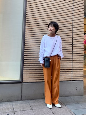 「シアーハイネック」｜okada sakiさん（レディース・150cm）の冬コーディネート