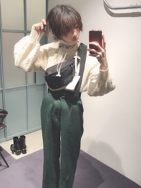 「アイテム（ピアス（両耳用））」を使った、鮫さん（レディース・165cm・20代）の冬コーディネート