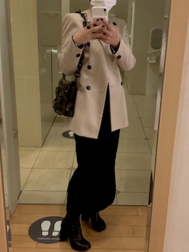 「mame」｜「アイテム（ブーツ）」を使った、Minamiさん（レディース・158cm）の冬コーディネート