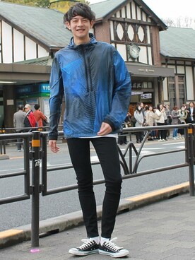 「GAP（ギャップ）のアイテム（ブルゾン）」を使った、GapJapan_Menさん（メンズ・180cm）の春コーディネート