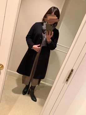 「SHIPS（シップス）のアイテム（ブーツ）」を使った、ぴょんすさん（レディース・157cm）の冬コーディネート