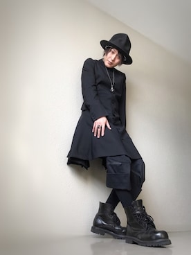 「ロールアップ」｜「アイテム（ノーカラージャケット）」を使った、TATOOyaさん（メンズ・174cm）の秋コーディネート