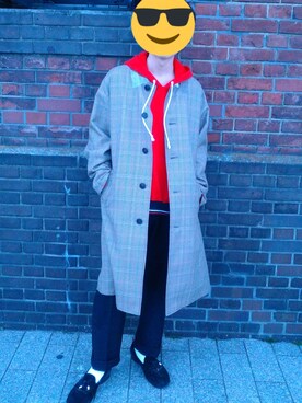 「MR.GENTLEMAN（ミスタージェントルマン）のアイテム（トレンチコート）」を使った、こやまさん（メンズ・173cm）の春コーディネート