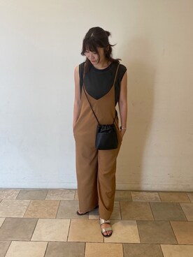 「prose verse（プロズヴェール）のアイテム（サロペット/オーバーオール）」を使った、Tsudaさん（レディース・167cm）の秋コーディネート