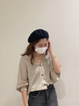 「prose verse（プロズヴェール）のアイテム（ハンチング/ベレー帽）」を使った、Tsudaさん（レディース・167cm）の秋コーディネート